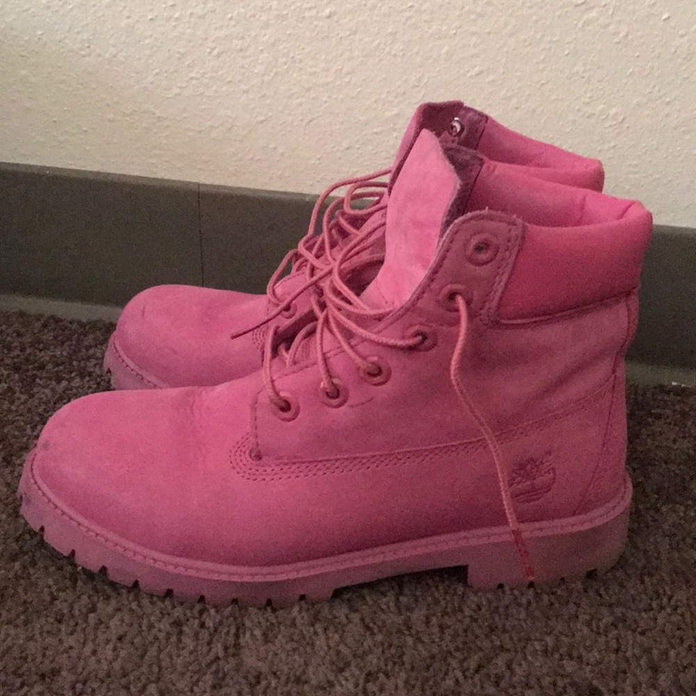 Pink Timberlands Youth 5.5